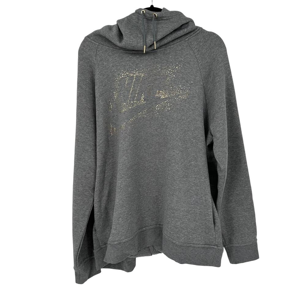 Nike Women's Gold‎ and Gray Rally Hoodie size 1x